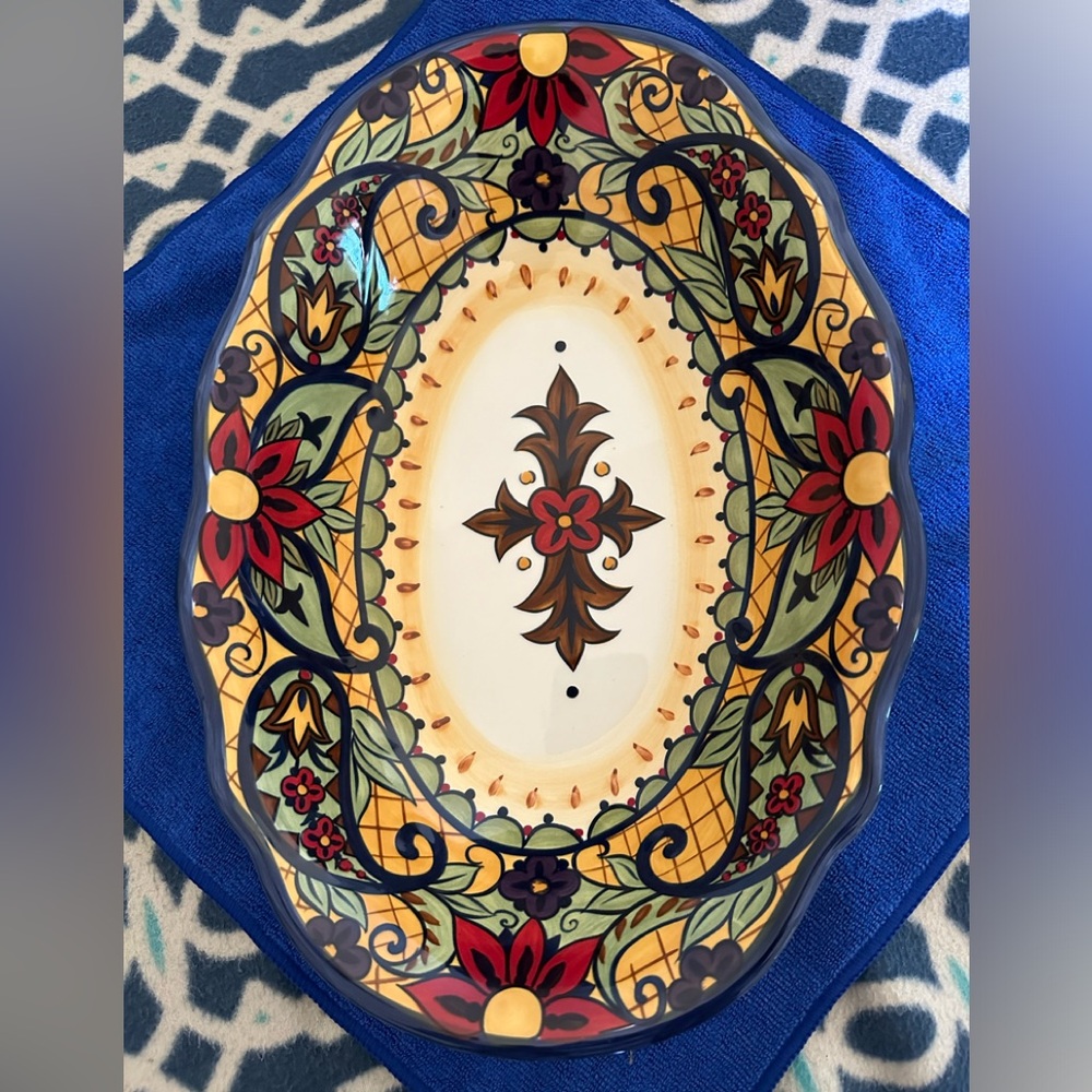 Corsica Home CROWN JEWEL Oval Vegetable Serving Bowl